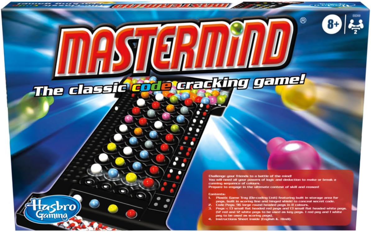 Hasbro Mastermind The Classic Code Cracking Game For Ages 8 and Up, for 2 Players