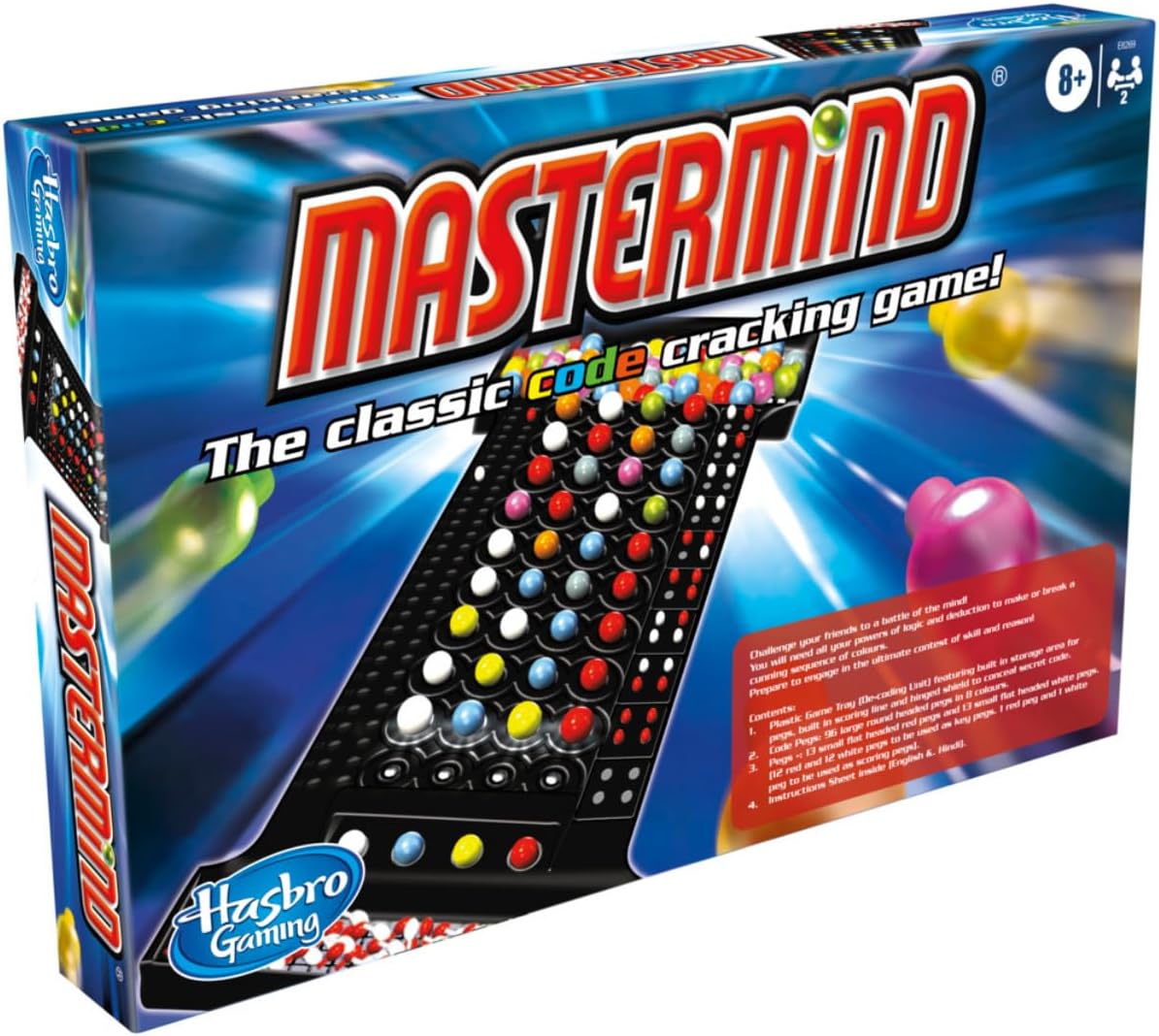 Hasbro Mastermind The Classic Code Cracking Game For Ages 8 and Up, for 2 Players