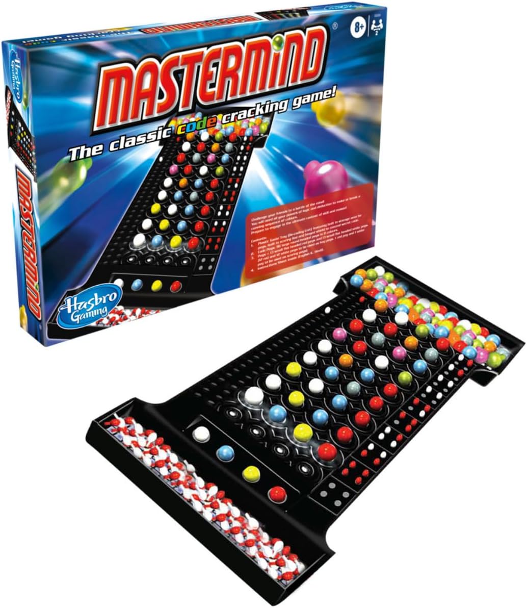 Hasbro Mastermind The Classic Code Cracking Game For Ages 8 and Up, for 2 Players