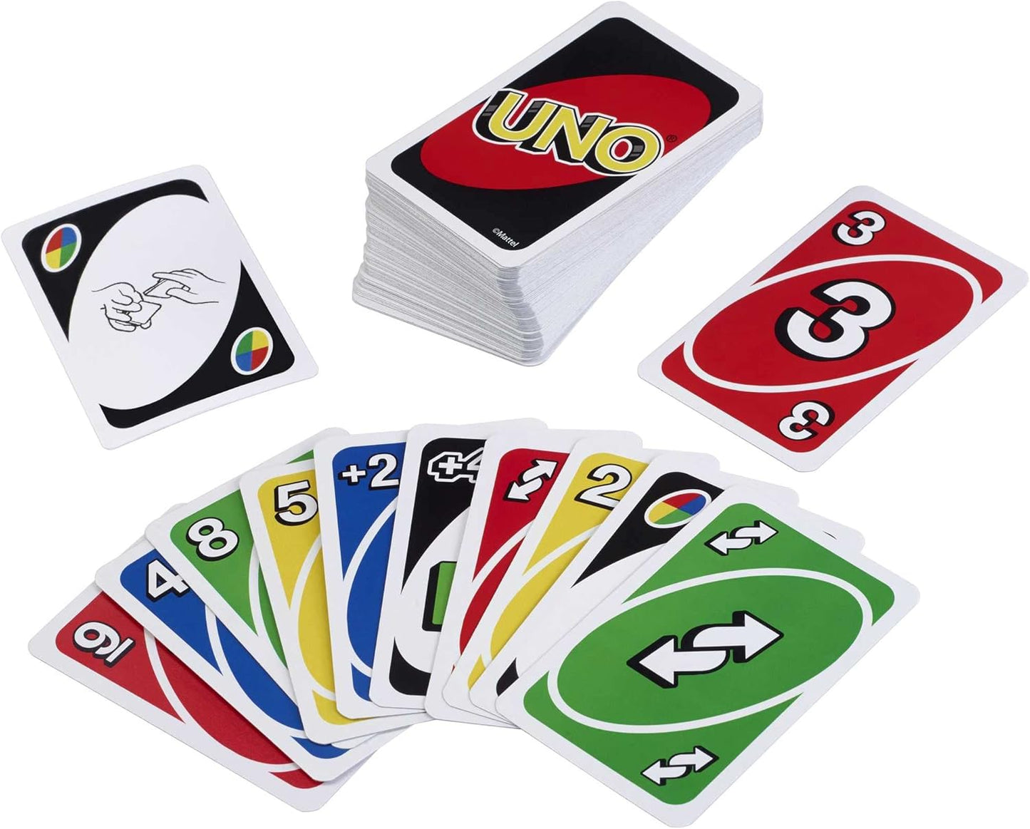 Mattel Games UNO, Classic Card Game for Kids and Adults for Family Game Night, Use as a Travel Game or Engaging Gift for Kids, 2 to 10 Players, Ages 7 and Up