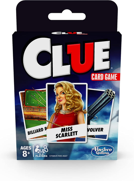 CLUE Card Game for Kids Ages 8 & Up, 3-4 Players Strategy Game